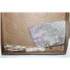 Image 1 : VINTAGE SILVER GLITTER CLUTCH PURSE W/HAND FAN