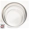 Image 2 : 3 ASSORTED ALUMINUM CAKE PANS 14.5", 12.5" & 10.5"