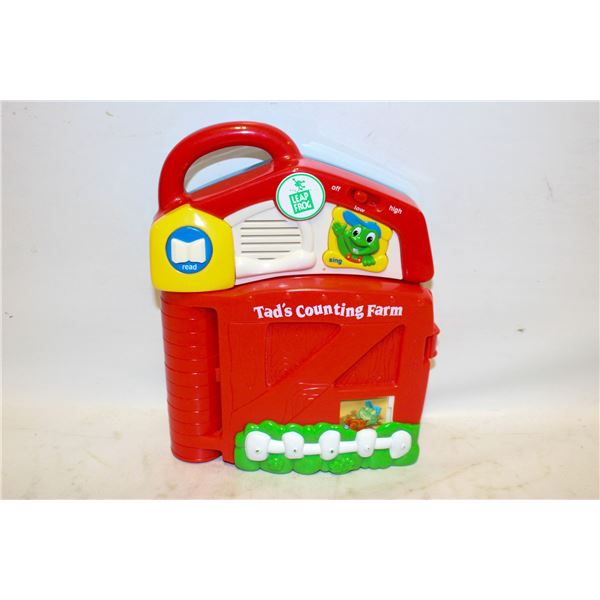 VINTAGE LEAP FROG TAD'S COUNTING FARM W/BATTERIES