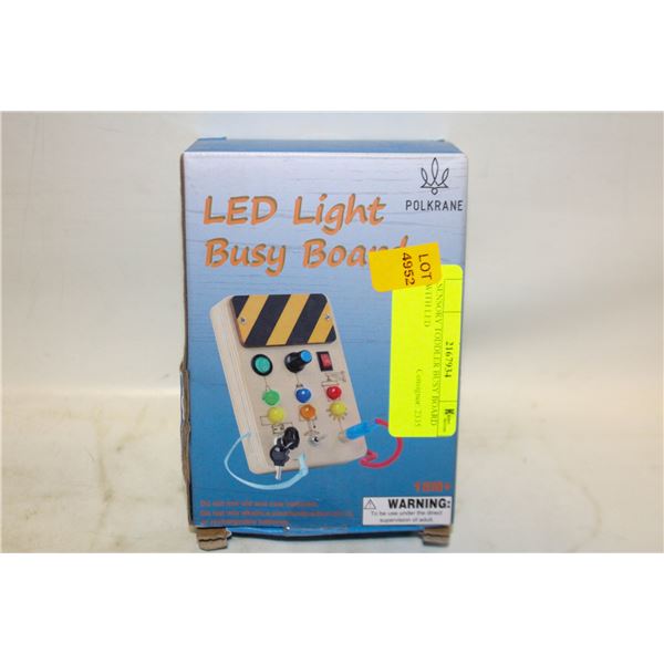SENSORY TODDLER BUSY BOARD WITH LED