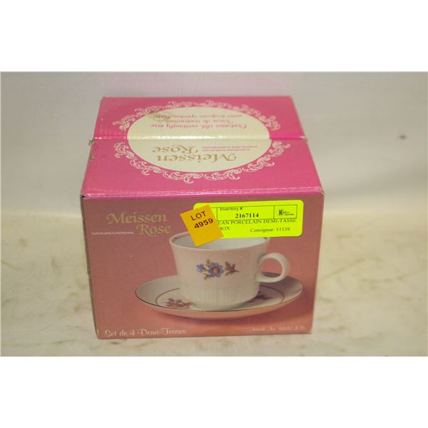 EUROPEAN PORCELAIN DEMI-TASSE SET IN BOX
