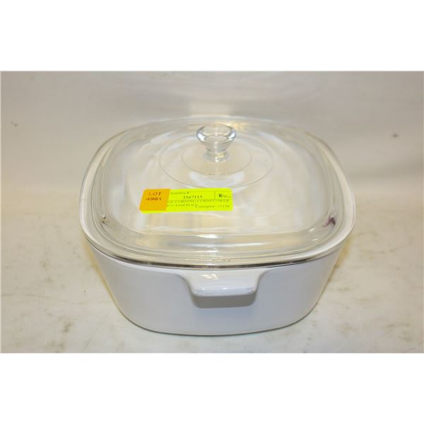 VINTAGE CORNING CORNFLOWER LIDDED CASSEROLE