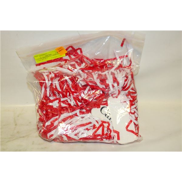 CANADA RED/WHITE CHEER POM POMS- SET OF 2