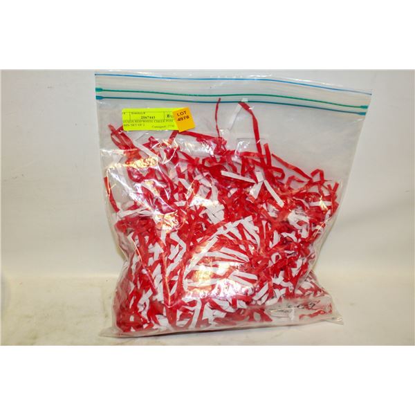 CANADA RED/WHITE CHEER POM POMS- SET OF 2