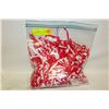 Image 1 : CANADA RED/WHITE CHEER POM POMS- SET OF 2