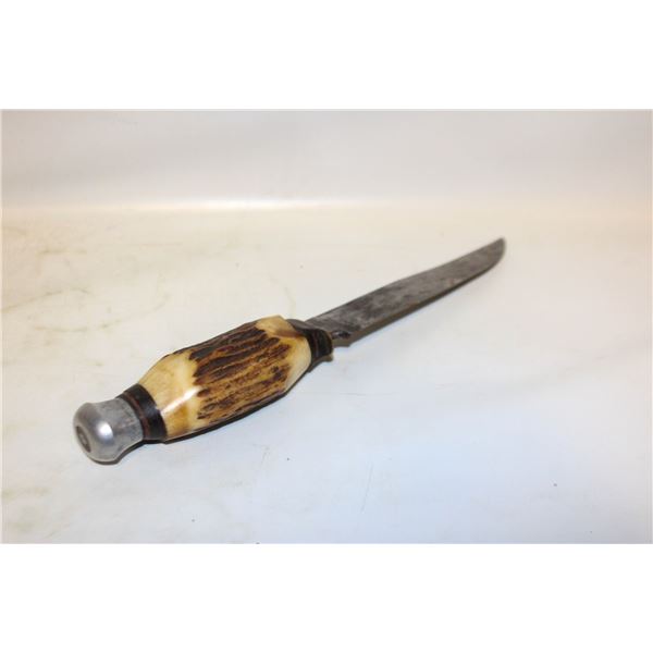 VINTAGE BONE HANDLED "GLACIER" BUCK KNIFE- MADE