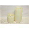 Image 1 : FLAMELESS PILLAR CANDLES- SET OF 2