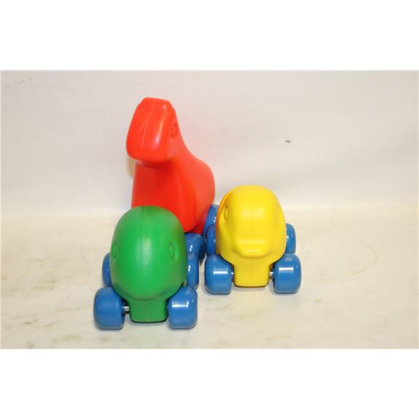 VINTAGE LITTLE TIKES "PALS ON WHEELS" SET OF 3