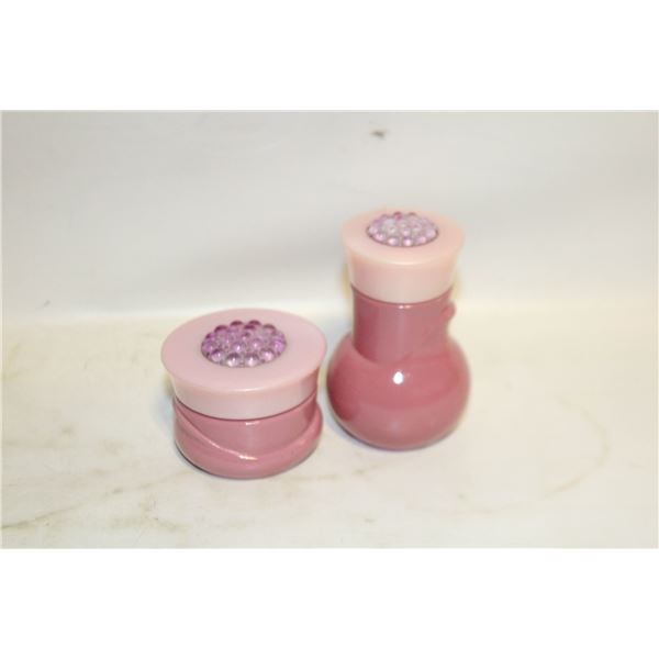 VINTAGE AVON "SOMEWHERE" CREAM & POWDER BOTTLES