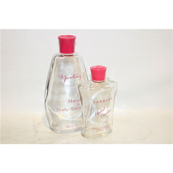 VINTAGE YARDLEY LOTION BOTTLES- SET OF 2