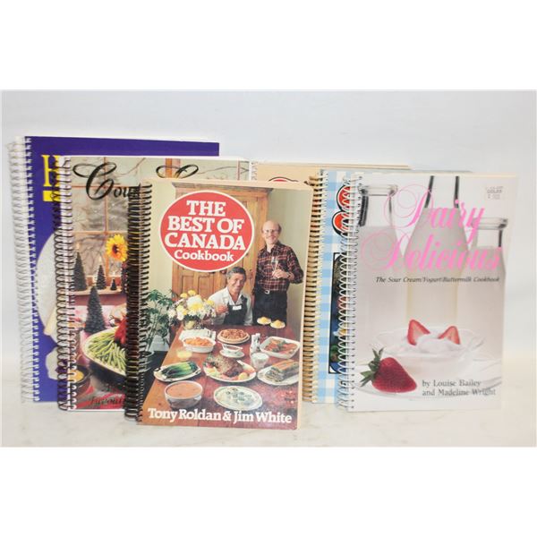 BOOKS BY CANADIAN COOKS- LOT OF 6