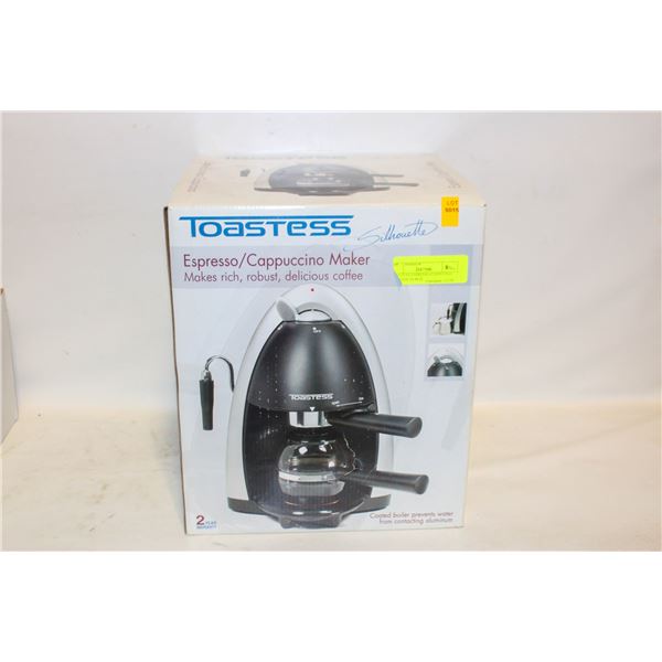 TOASTESS ESPRESSO/CAPPUCINO MACHINE IN BOX