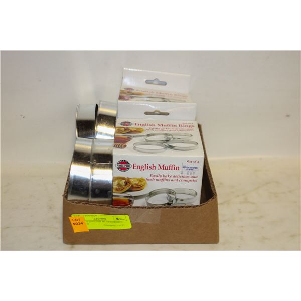 NORPRO ENGLISH MUFFIN RINGS- BOX LOT