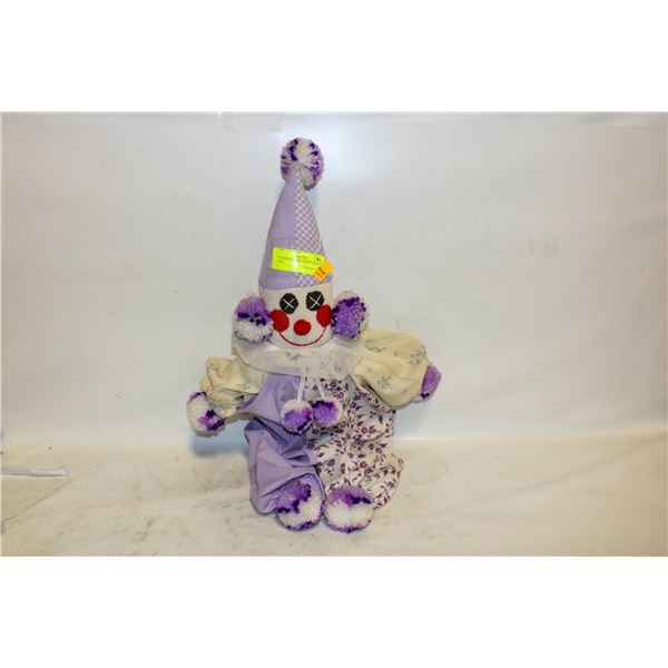 VINTAGE HANDMADE 20" CLOWN DOLL