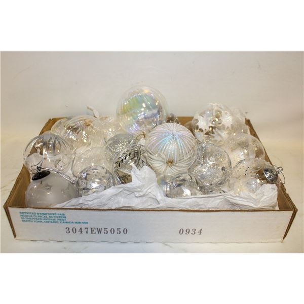 CHRISTMAS ORNAMENTS GLASS AND ASSORTED