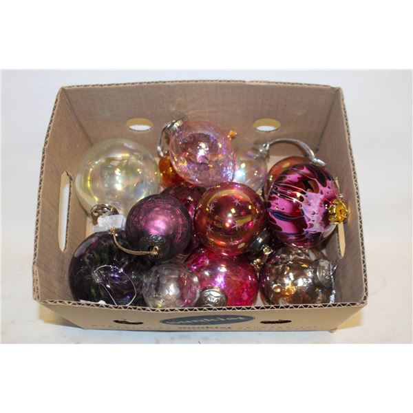 CHRISTMAS ORNAMENTS GLASS AND ASSORTED