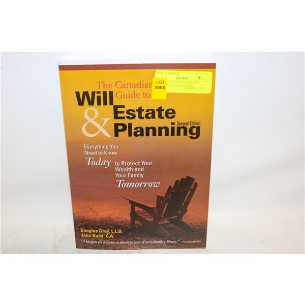 CANADIAN GUIDE TO WILLS & ESTATES PLANNING BOOK