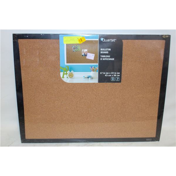CORK BULLETIN BOARD- 17" X 23" BRAND NEW