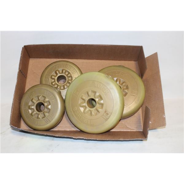 FLAT OF BARBELL WEIGHT SETS