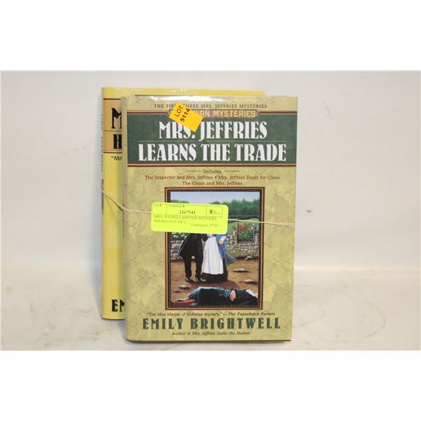 MRS. JEFFRIES BRITISH MYSTERY BOOKS- LOT OF 2