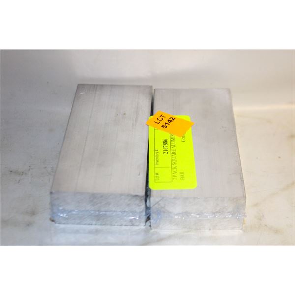 2 PACK SQUARE ALUMINIUM FLAT BAR