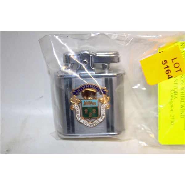 VINTAGE RONSON WHIRLWIND LIGHTER W/ MANITOBA