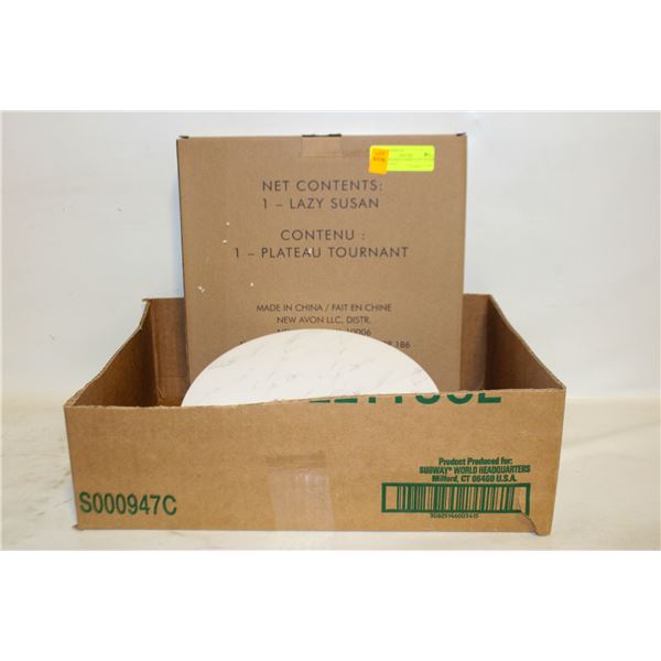 AVON MARBLE FINISH LAZY SUSAN- NEW IN BOX