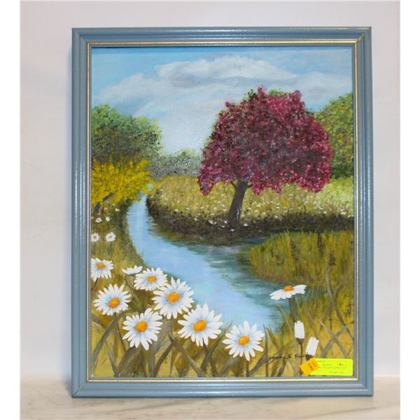 OIL PAINTING FRAMED, SIGNED, SZ 18 X 22 INCH