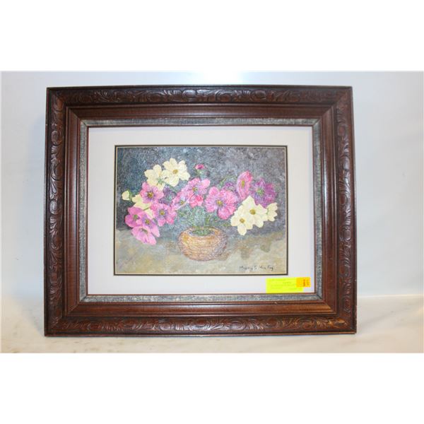 OIL PAINTING FRAMED, SIGNED, SZ 20 X 16 INCH