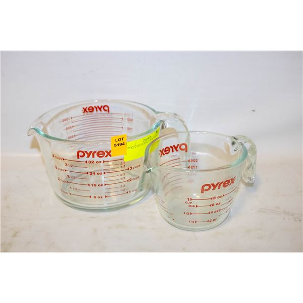 PYREX MEASURING CUPS ASSORTED
