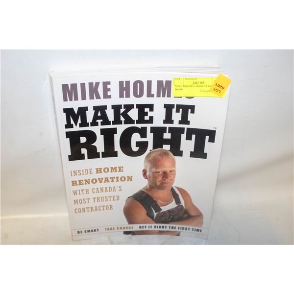 MIKE HOLMES- MAKE IT RIGHT BOOK