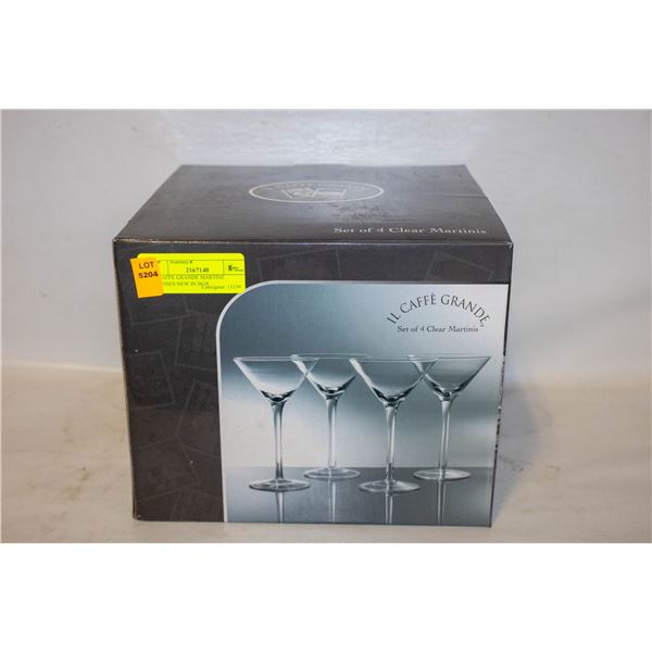 IL CAFFE GRANDE MARTINI GLASSES NEW IN BOX