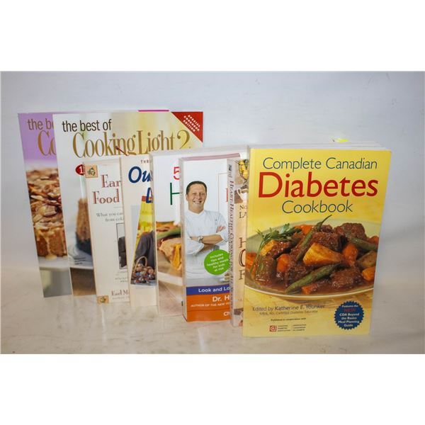 HEALTHY EATING COOKBOOKS- LOT OF 8