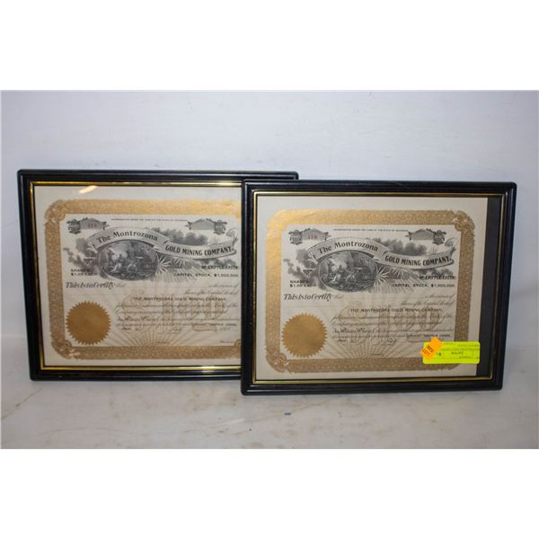 2 MONTROZONA GOLD MINING COMPANY STOCK