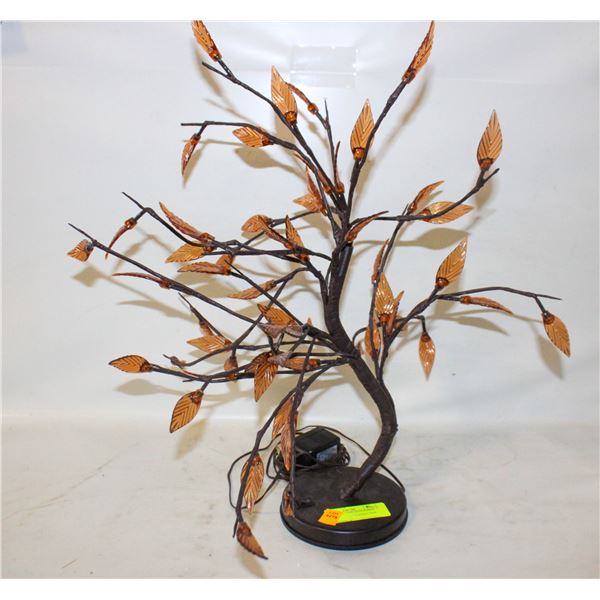 BONSAI TREE LAMP WITH AMBER COLORED