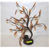 Image 1 : BONSAI TREE LAMP WITH AMBER COLORED