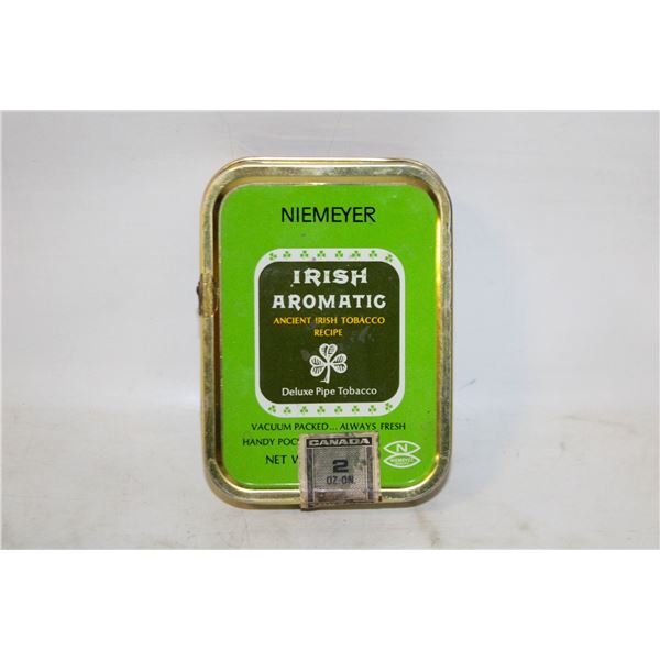 OLD TOBACCO TIN WITH VARIOUS ESTATE WORLD COINS