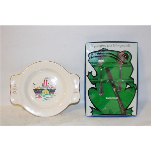 VINTAGE GEORGIAN CHINA CHILDREN'S PLATE