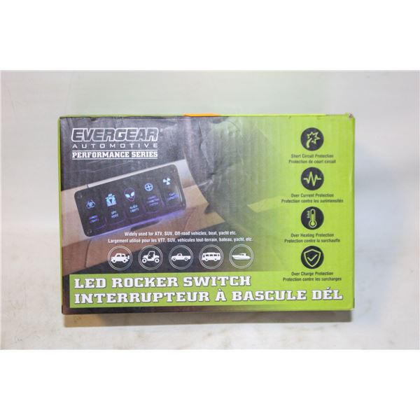 12V AUTOMOTIVE LED ROCKER SWITCHS 5-GANG