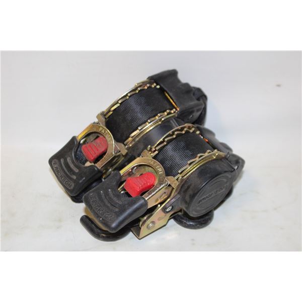 2 ERICKSON RETRACTABLE RATCHET STRAPS