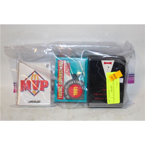 3 CARD SETS HOCKEY, BASEBALL