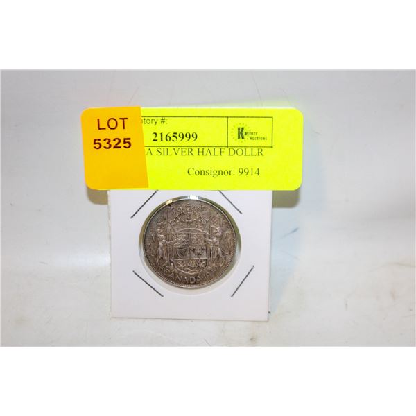 1952 CANADA SILVER HALF DOLLR