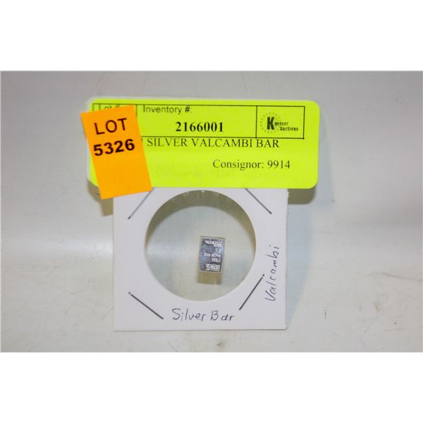 1 GRAM SILVER VALCAMBI BAR