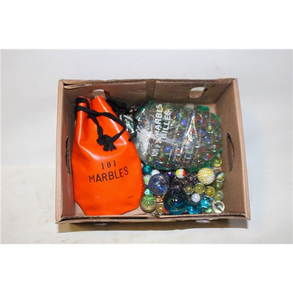 3 BAGS OF MARBELS