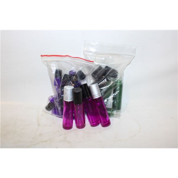 VARIOUS SIZE AND COLOR ROLL-ON BOTTLES