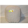 Image 1 : WOVEN BOHO FOOT REST STOOL 13" X 13"