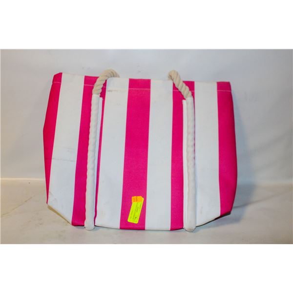 PINK AND WHITE MULTI PURPOSE BAG