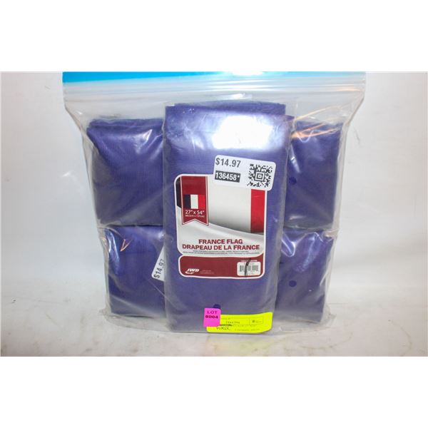 5 NEW FRANCE FLAGS 27"X54"