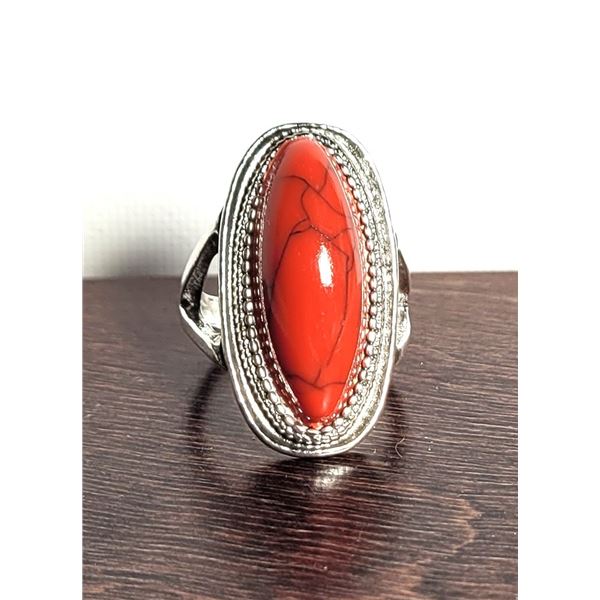 10)  SILVER TONE WITH SPLIT SHANK AND FAUX