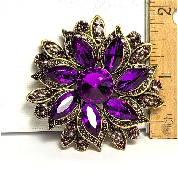 17)  BRONZE AND ROYAL PURPLE FLOWER